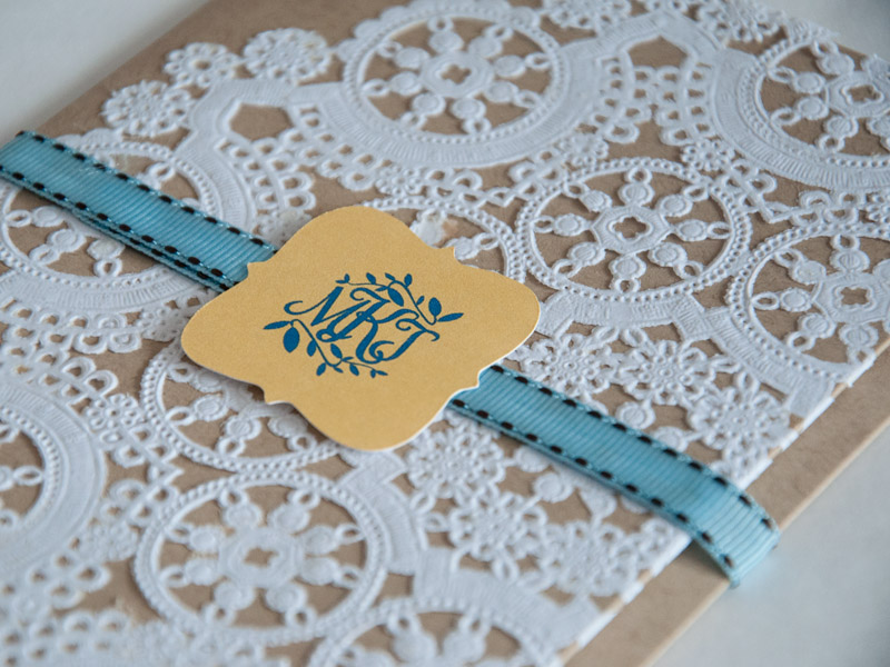 Watercolor & Lace Wedding Invitations by yeiou {paper objects}