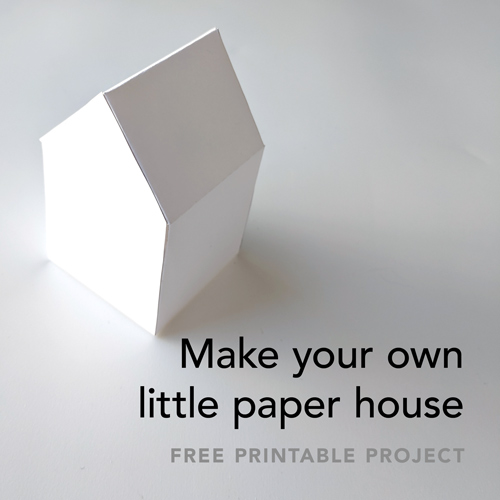 Join the list and download a free printable tiny paper house