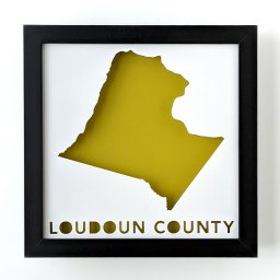 Framed map of Loudoun County Virginia