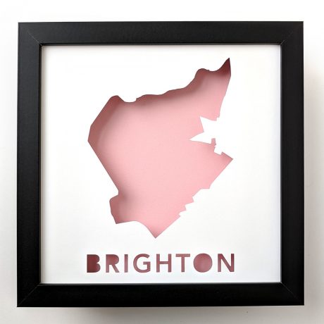 Map of Brighton, neighborhood of Boston, MA