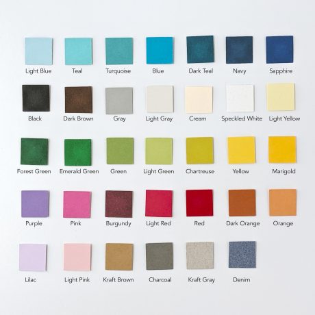the color chart for different colors of paper